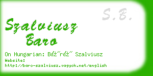 szalviusz baro business card